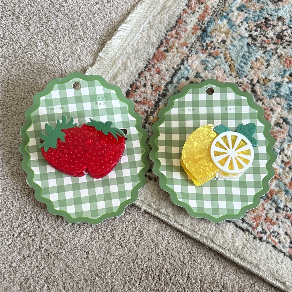 NEW- A New Day Fruit Hairclips